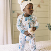 Sunrise Slopers Organic Cotton Sleep & Play (Snug Fit) - Mountain Blue