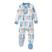 Sunrise Slopers Organic Cotton Sleep & Play (Snug Fit) - Mountain Blue