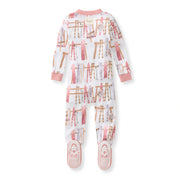 Sunrise Slopers Organic Cotton Sleep & Play (Snug Fit) - Organic Rose