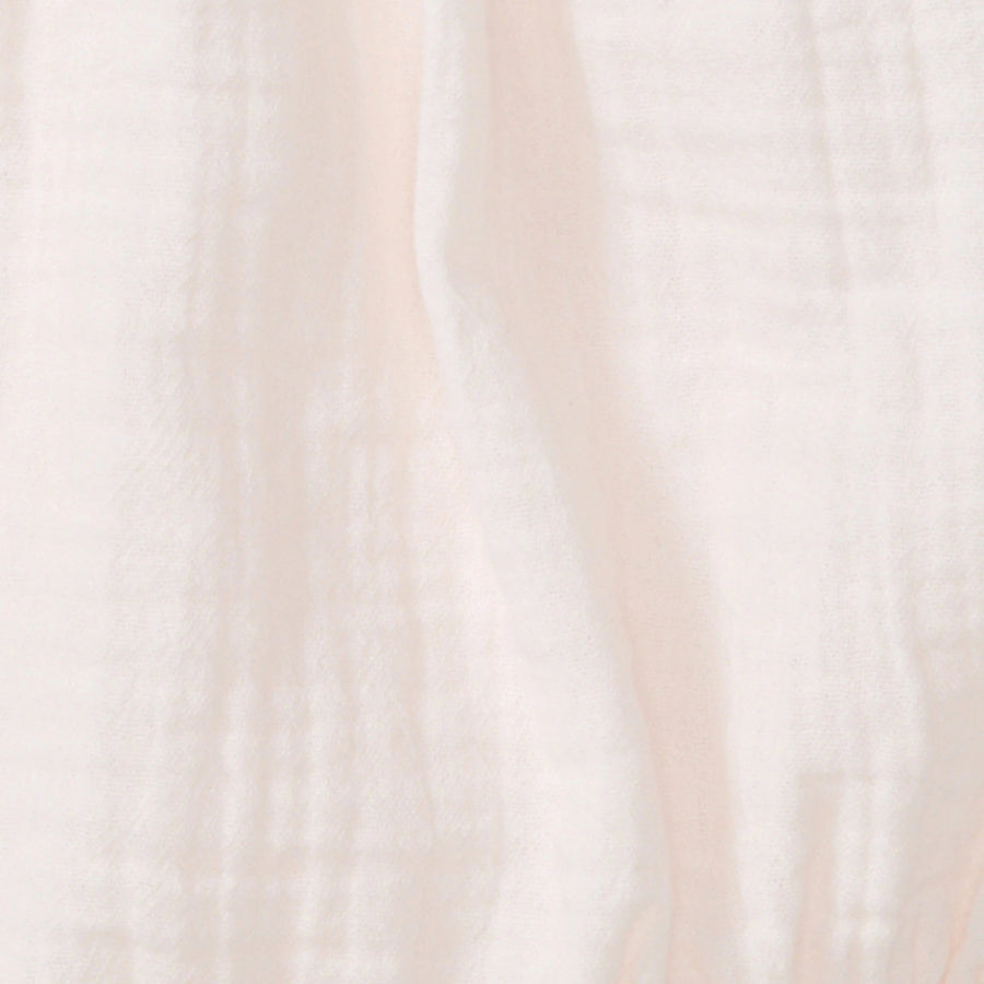 Muslin Collared Organic Baby Girl Romper - Airy Pink