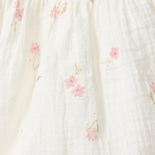 Floral Organic Cotton Muslin Romper