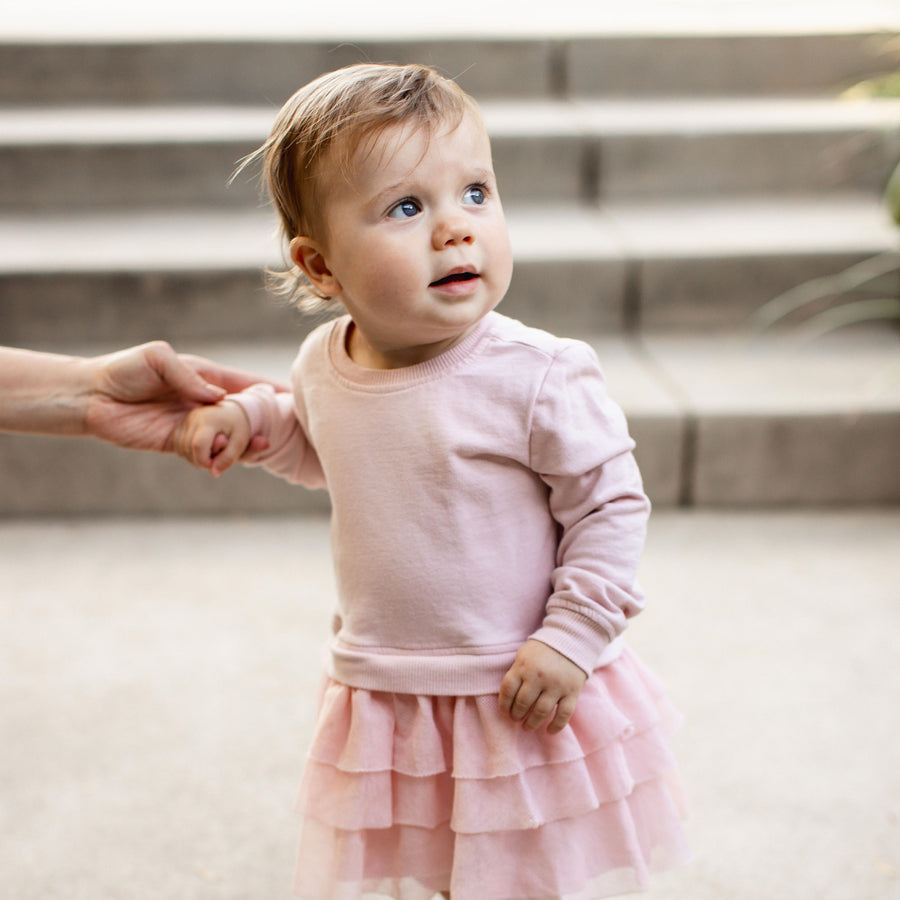 Organic Cotton Girl Sweatshirt Dress