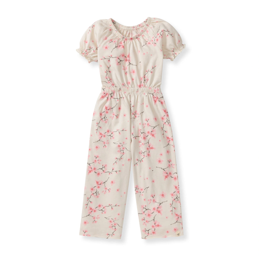 Cherry Blossoms Organic Cotton Girl Jumpsuit