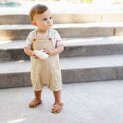 Fishing Boats Baby Boy Bodysuit & Romper Set - Stone