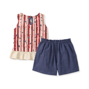 Organic Cotton Stars and Stripes Tank & Shorts Set