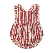 Stars & Stripes Organic Baby Girl Romper
