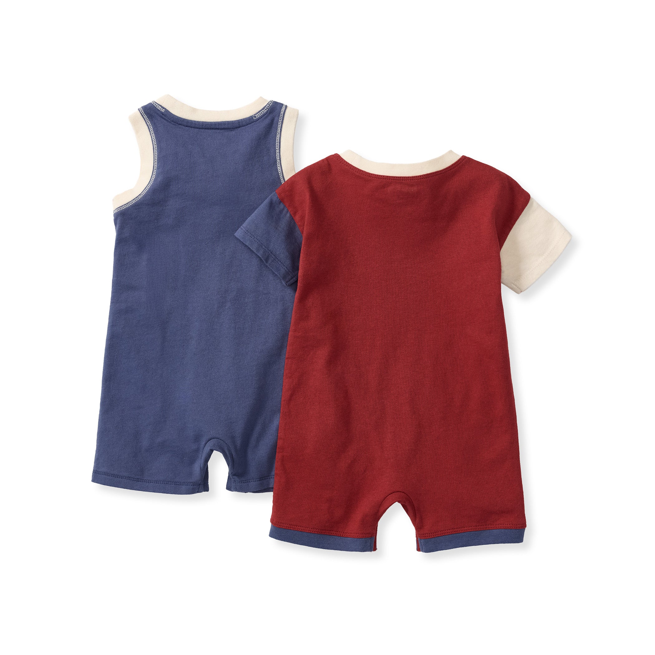 Basic Stripe & Blue Smoke 2 Pack Romper Set