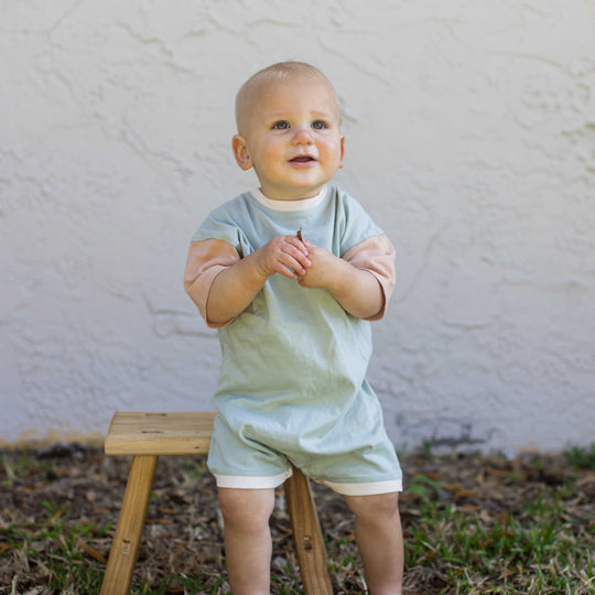 Basic Stripe Organic Cotton 2 Pack Romper Set - Sweet Maple