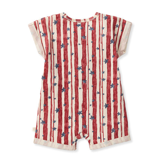 Stars & Stripes Baby Boy Romper