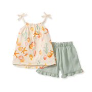 Organic Cotton Starfish & Shells Tank & Shorts Set
