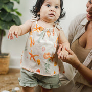 Organic Cotton Starfish & Shells Tank & Shorts Set