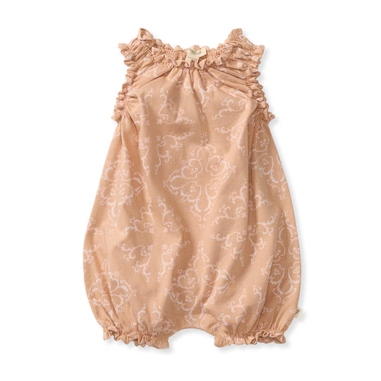 Croation Tile Organic Cotton Baby Girl Romper
