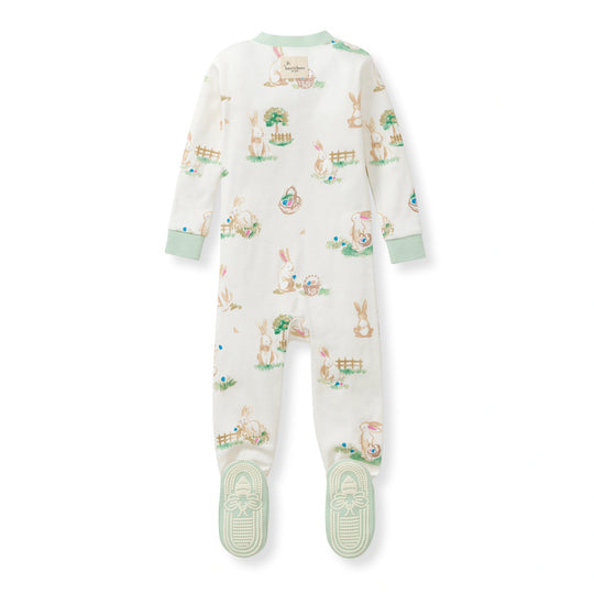 Organic Cotton Sleep & Play (Snug Fit) - Bunny Egg Hunt