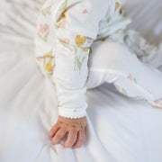 Tulip Fields Organic Cotton Jumpsuit & Hat Set