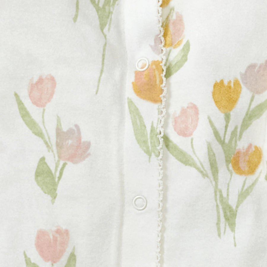 Tulip Fields Organic Cotton Jumpsuit & Hat Set