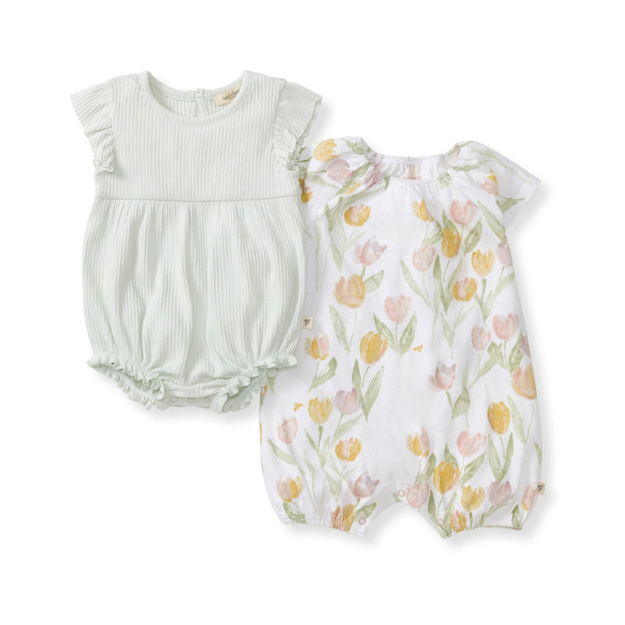 Tulip Field 2 Pack Bubble Romper Set