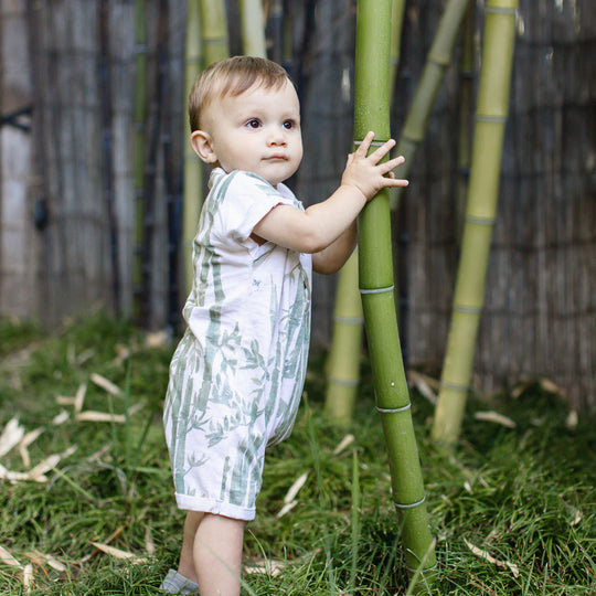 Bamboo Forest Baby Boy Romper 0-3M Bamboo Forest Baby Boy Romper 0-3M