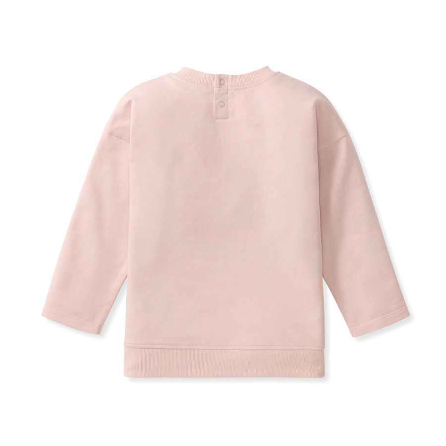 Organic Cotton Boxy Pocket Sweatshirt - Camellia