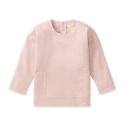 Organic Cotton Boxy Pocket Sweatshirt - Camellia