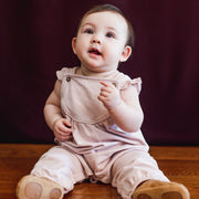 Organic Cotton Curved Yoke Jumpsuit - Camellia