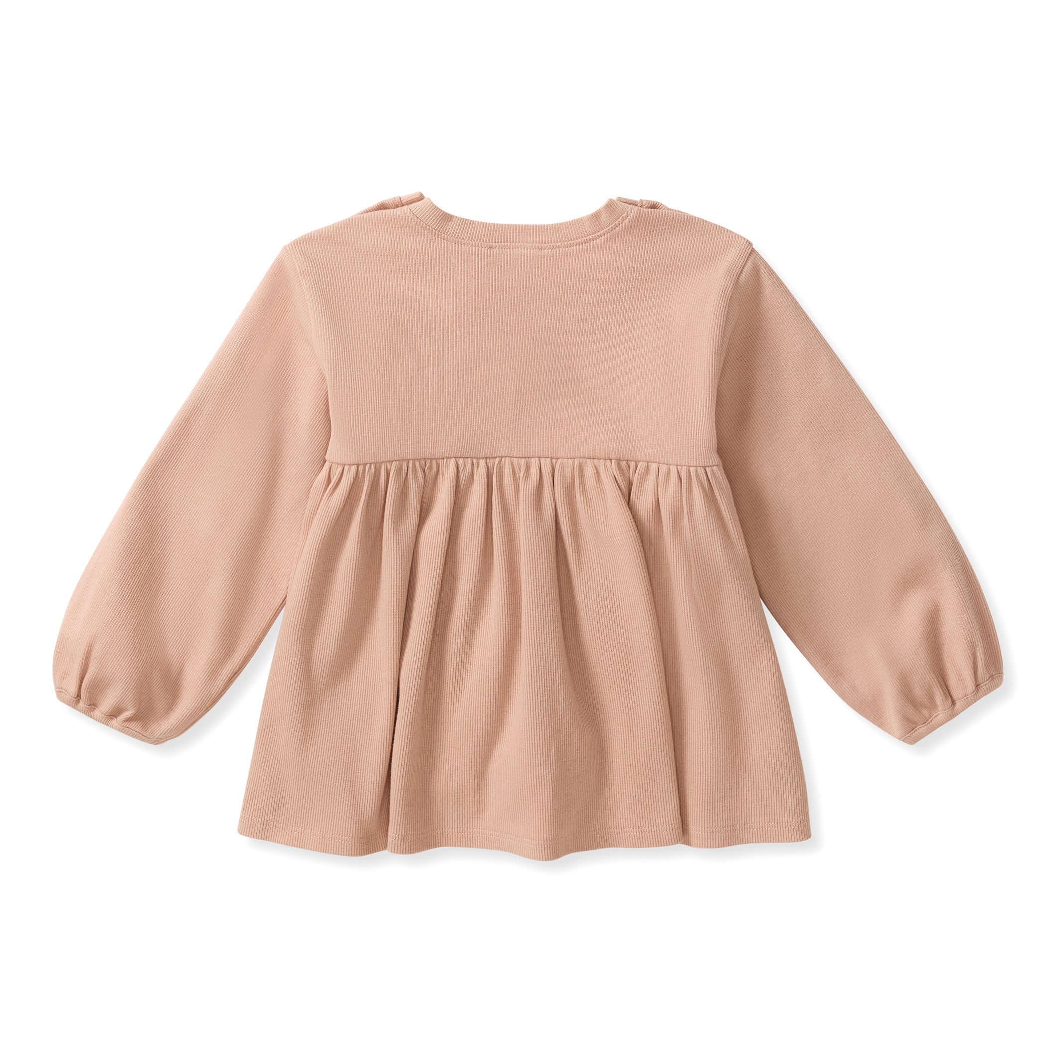Organic Cotton Button Neck Tunic - Pink Feldspar