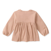 Organic Cotton Button Neck Tunic - Pink Feldspar