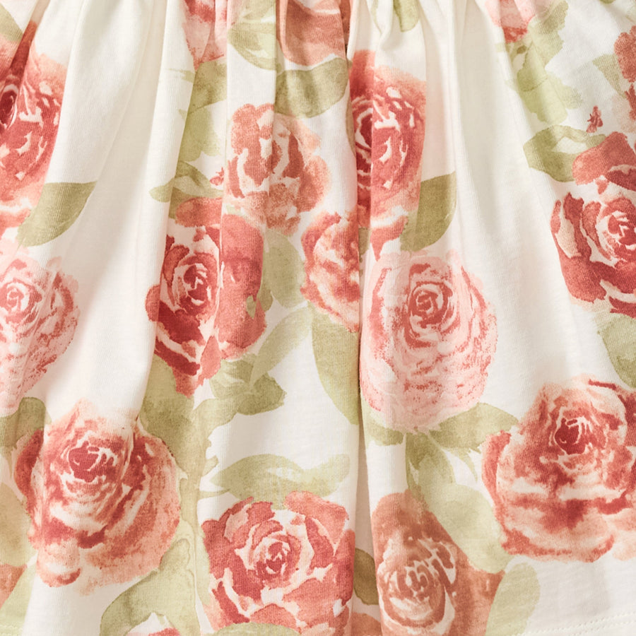 Organic Cotton Autumn Rose Tunic Set - Sequoia Bark
