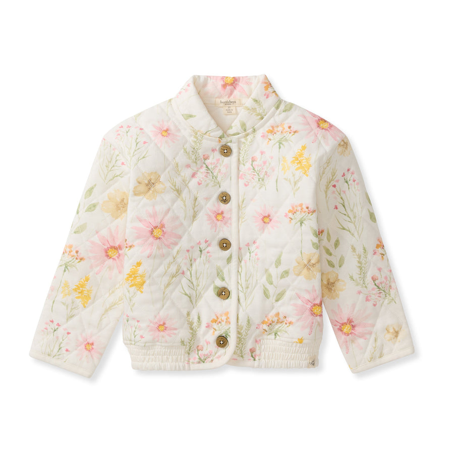 Organic Cotton Wild Floral Jacket - Egshell