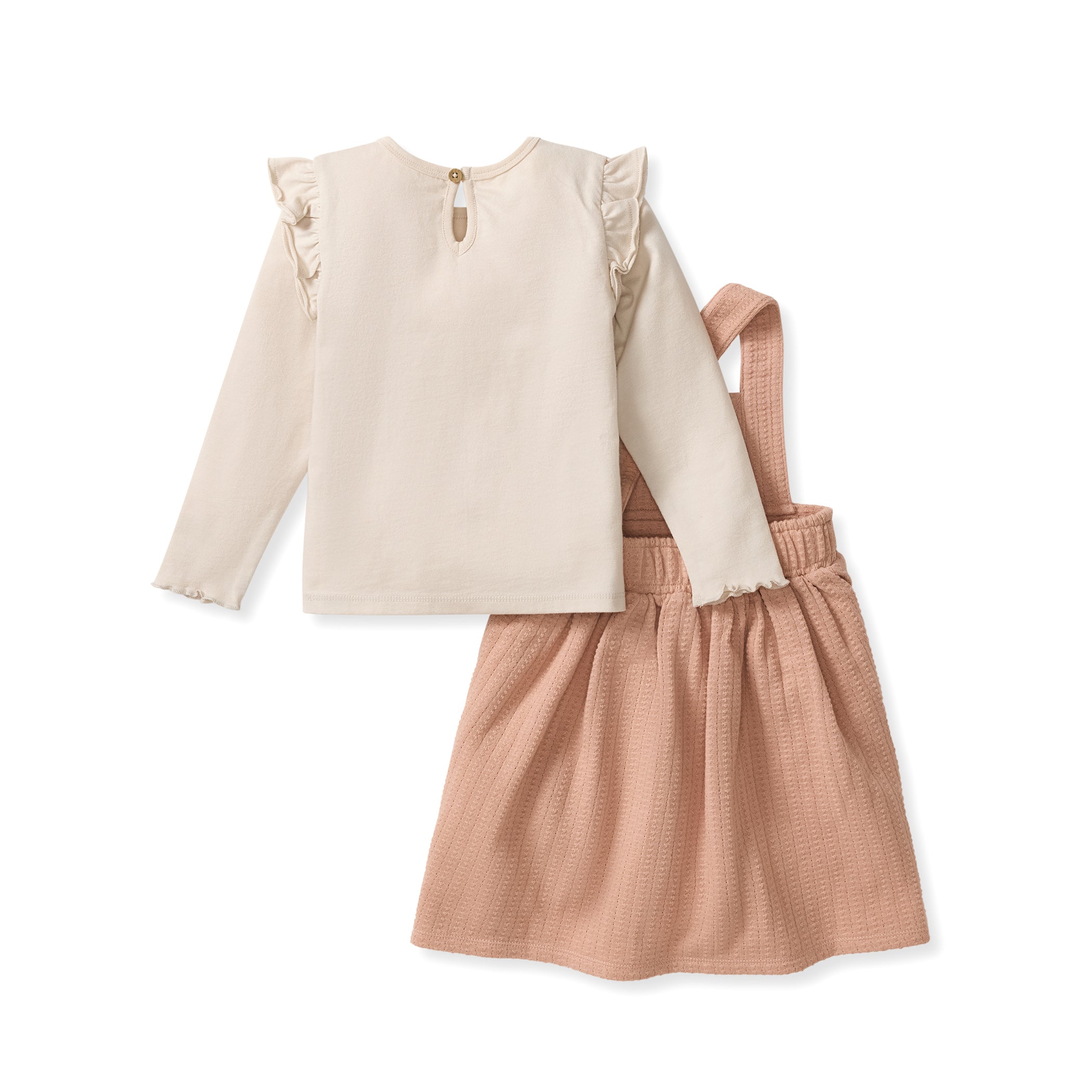 Dotted Rib Pink Feldspar Organic Cotton Shirt & Dress Set