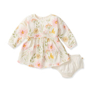Organic Cotton Wild Floral Dress - Eggshell