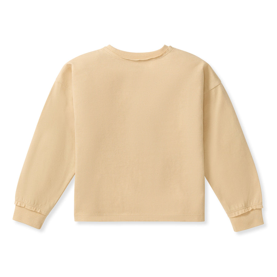 Organic Cotton  Mountains Long Sleeve Shirt - Semolina