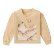 Organic Cotton  Mountains Long Sleeve Shirt - Semolina