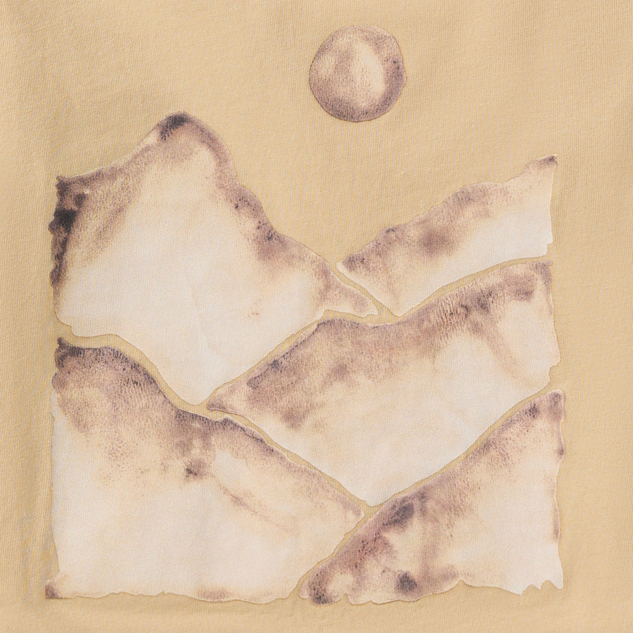 Organic Cotton  Mountains Long Sleeve Shirt - Semolina