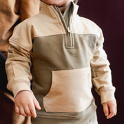Organic Cotton Quarter Zip Collar Sweatshirt Set - Serpentine
