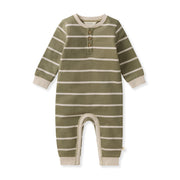 Organic Cotton Henley Serpentine Jumpsuit - Serpentine