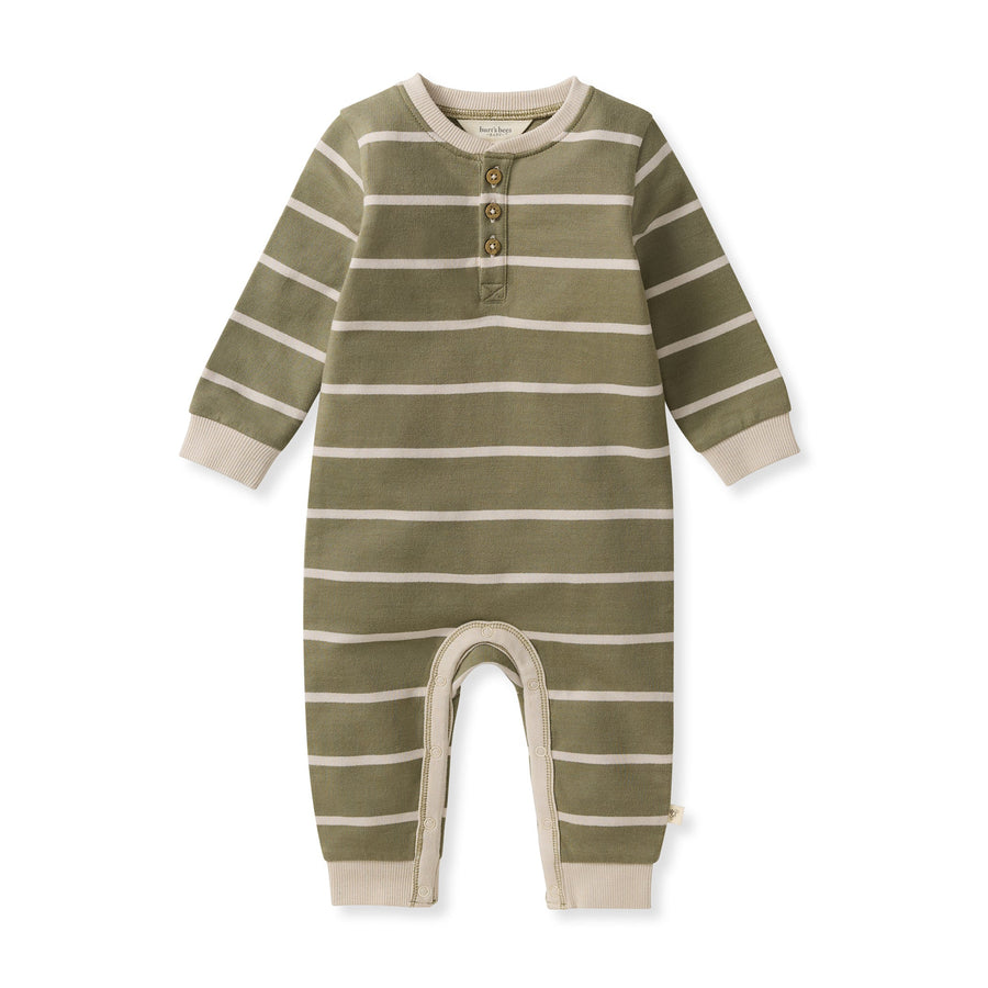 Organic Cotton Henley Serpentine Jumpsuit - Serpentine
