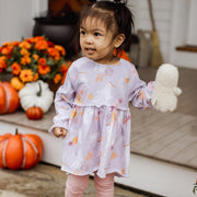Organic Cotton Groovy Ghouls Tunic & Leggings Set - Lavender Petal