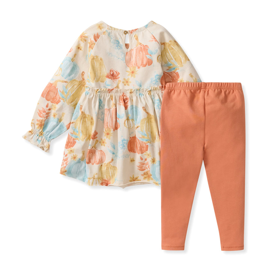 Organic Cotton Autumn Beauty Tunic & Leggings Set - Clementine