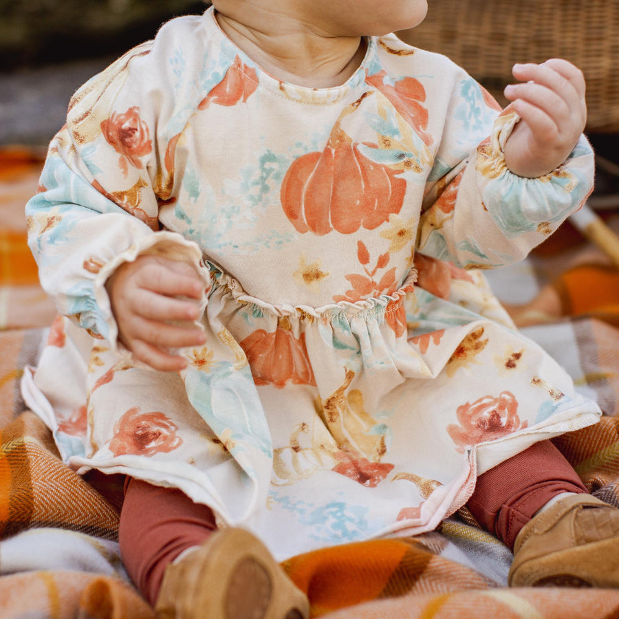 Organic Cotton Autumn Beauty Tunic & Leggings Set - Clementine