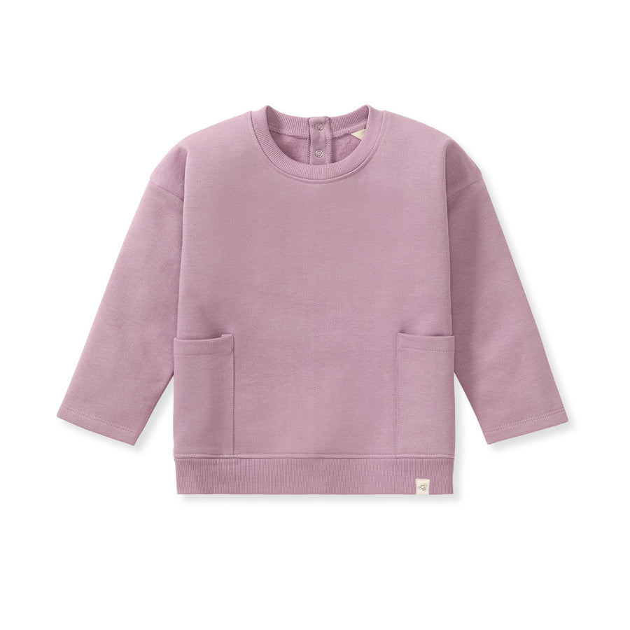 Organic Fleece Sweatshirt - Elderberry