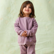 Organic Fleece Sweatshirt - Elderberry