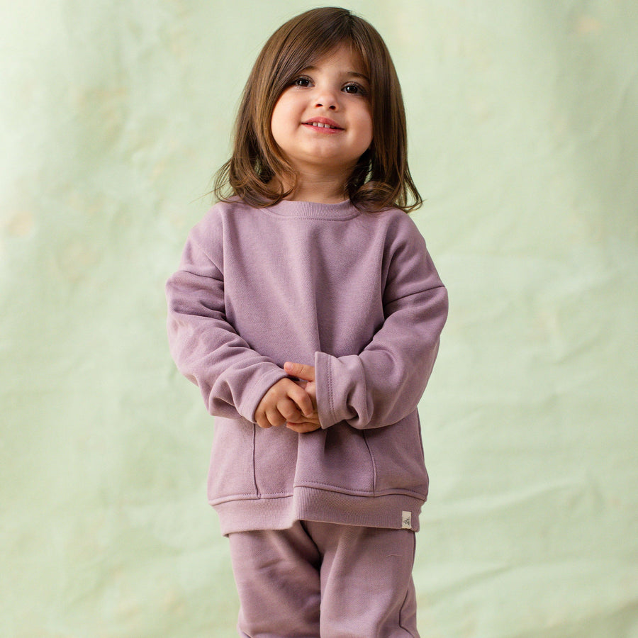 Organic Fleece Sweatshirt - Elderberry