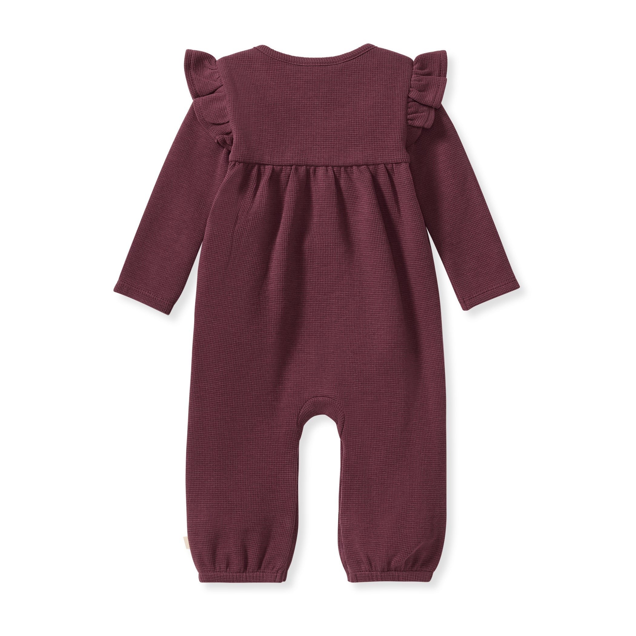 Organic Cotton Thermal Jumpsuit - Deep Plum
