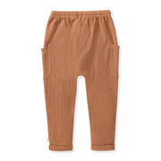 Organic Cotton Waffle Thermal Pant - Camel