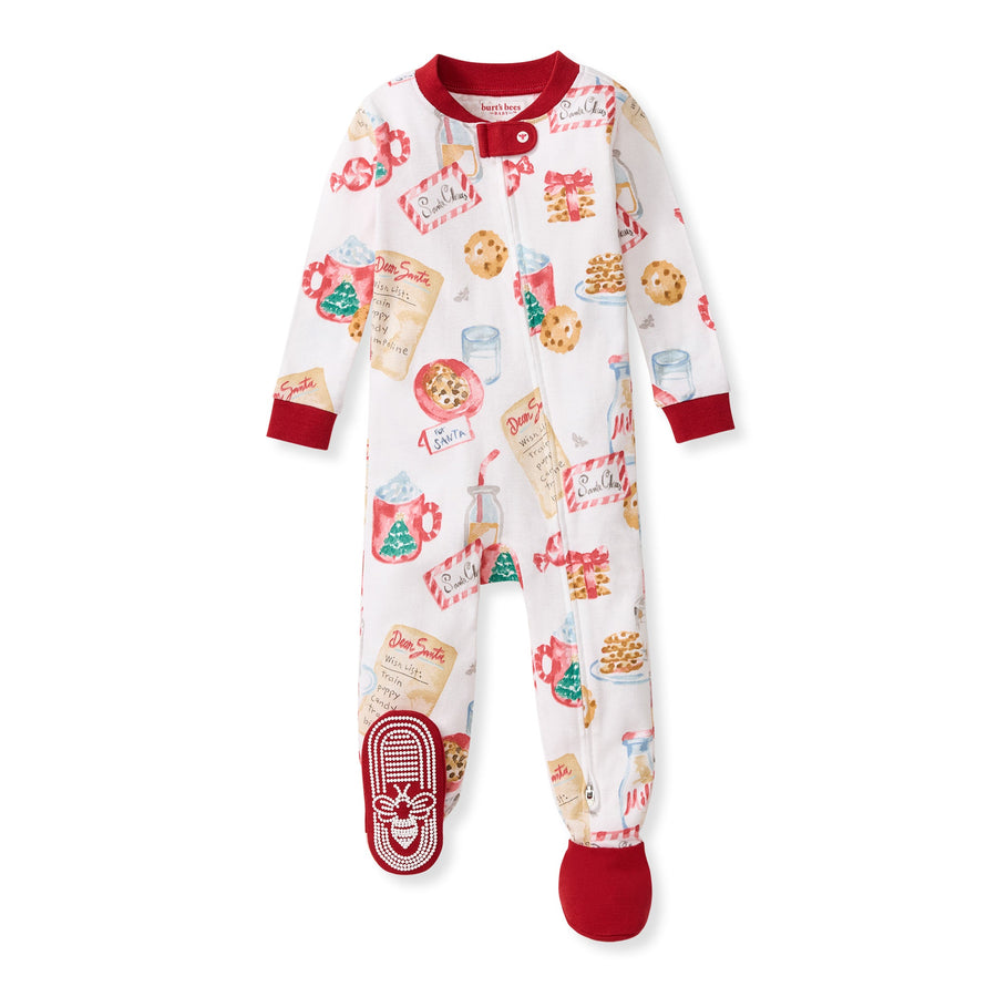 Organic Cotton Sleeper (Tight Fit) - Cookies for Santa