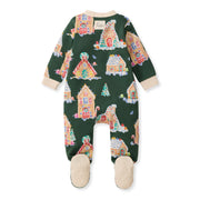 Organic Cotton Sleep & Play (Loose Fit) - Gingerbread Houses
