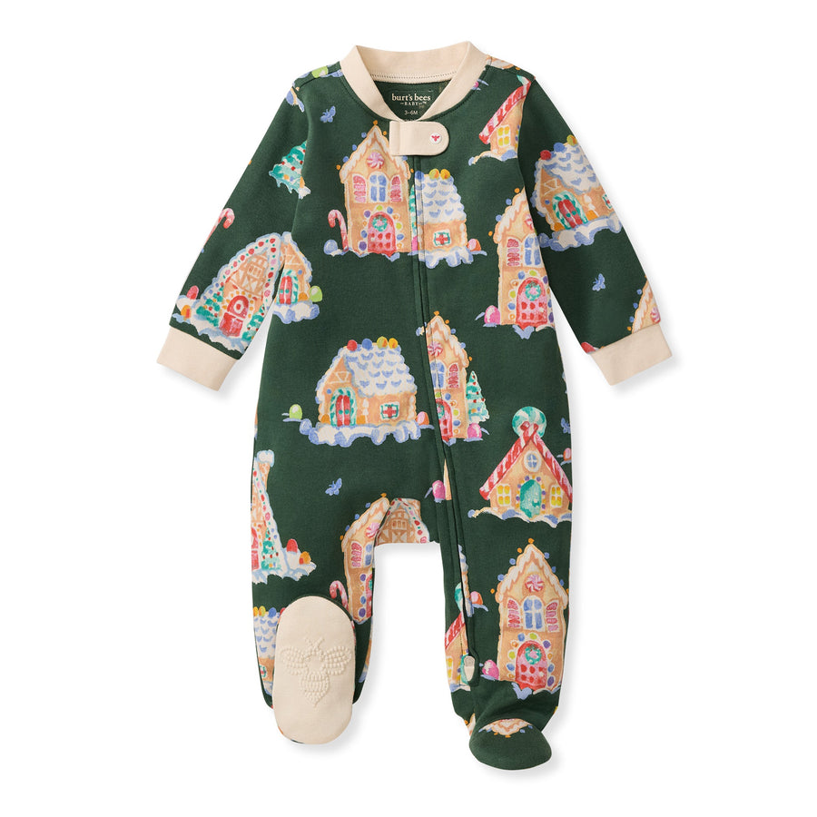 Organic Cotton Sleep & Play (Loose Fit) - Gingerbread Houses