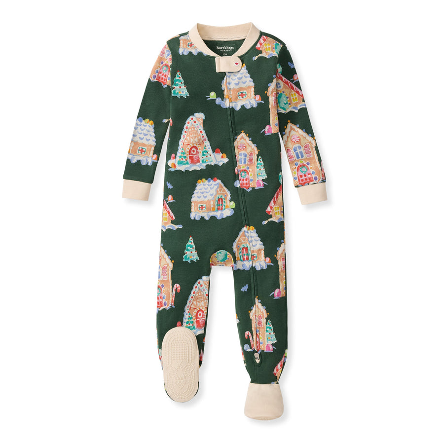Organic Cotton Sleeper (Tight Fit) - Gingerbread Houses