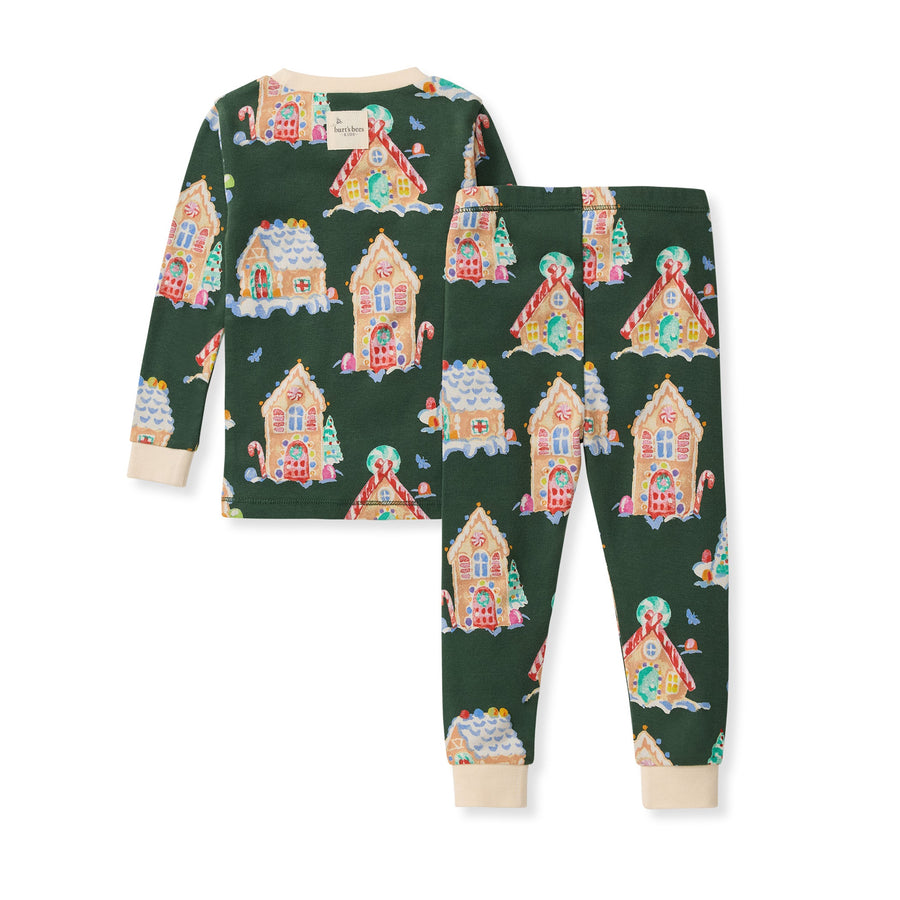 Organic Cotton 2-Piece PJ Set - Gingerbread Houses