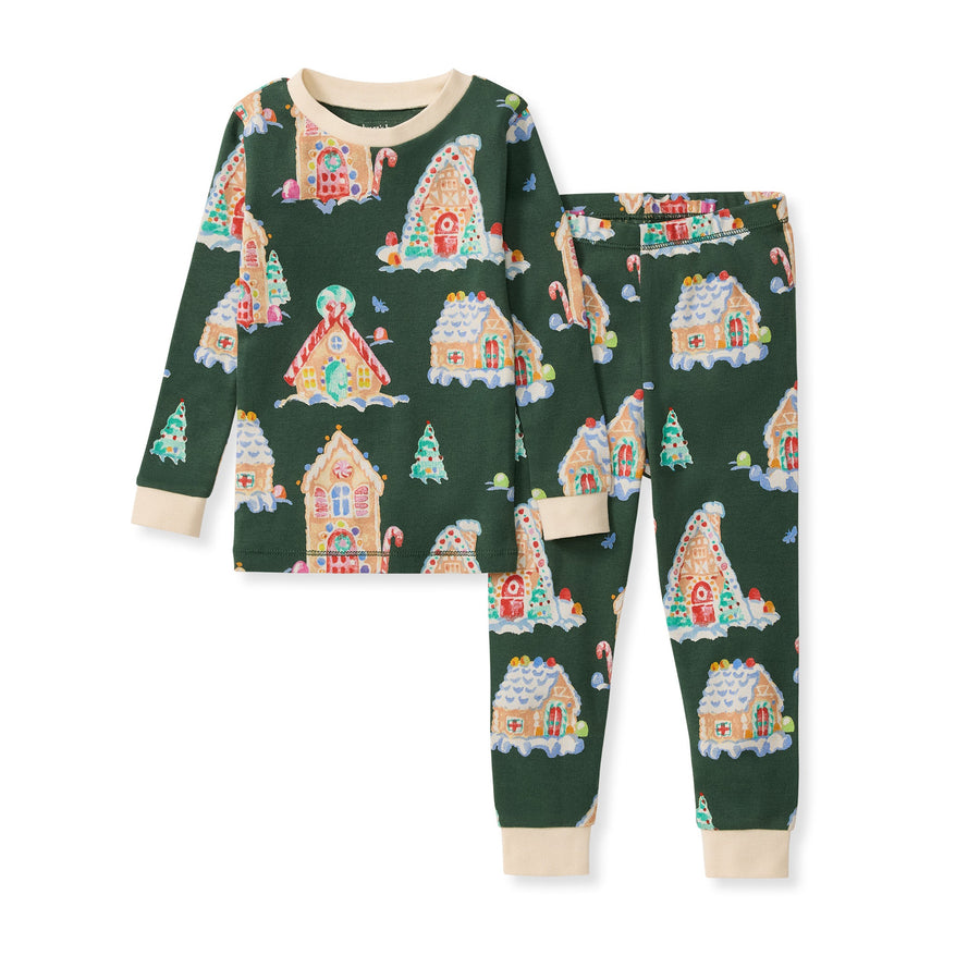 Organic Cotton 2-Piece PJ Set - Gingerbread Houses